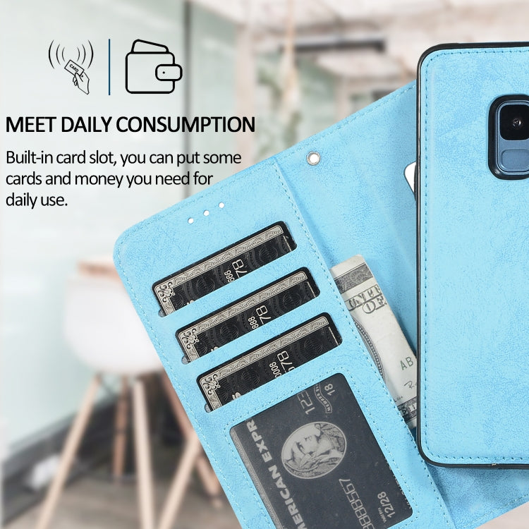 For Samsung Galaxy S9 Retro 2 in 1 Detachable Magnetic Horizontal Flip TPU + PU Leather Case with Holder & Card Slots & Photo Frame & Wallet