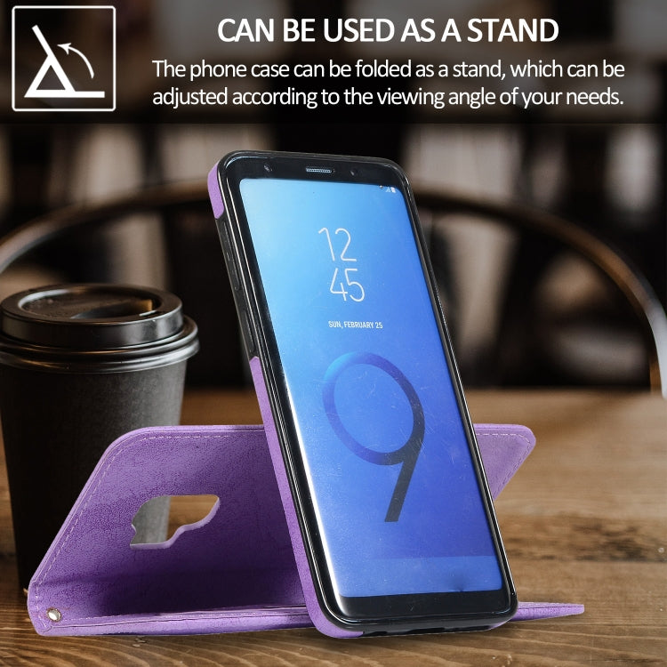 For Samsung Galaxy S9 Retro 2 in 1 Detachable Magnetic Horizontal Flip TPU + PU Leather Case with Holder & Card Slots & Photo Frame & Wallet