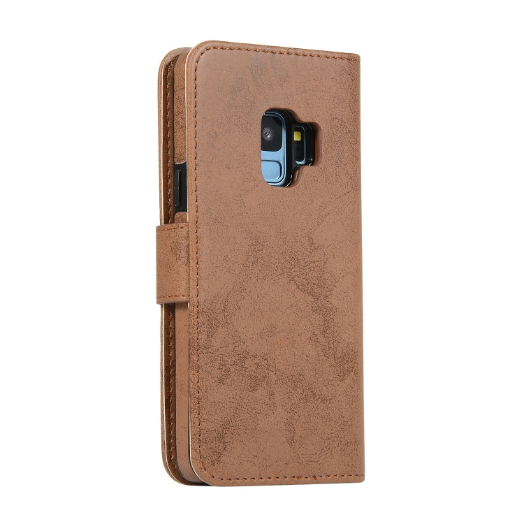 For Samsung Galaxy S9 Retro 2 in 1 Detachable Magnetic Horizontal Flip TPU + PU Leather Case with Holder & Card Slots & Photo Frame & Wallet