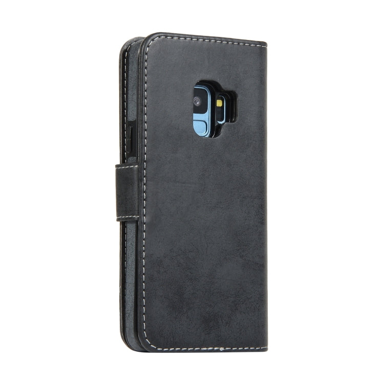 For Samsung Galaxy S9+ Retro 2 in 1 Detachable Magnetic Horizontal Flip TPU + PU Leather Case with Holder & Card Slots & Photo Frame & Wallet