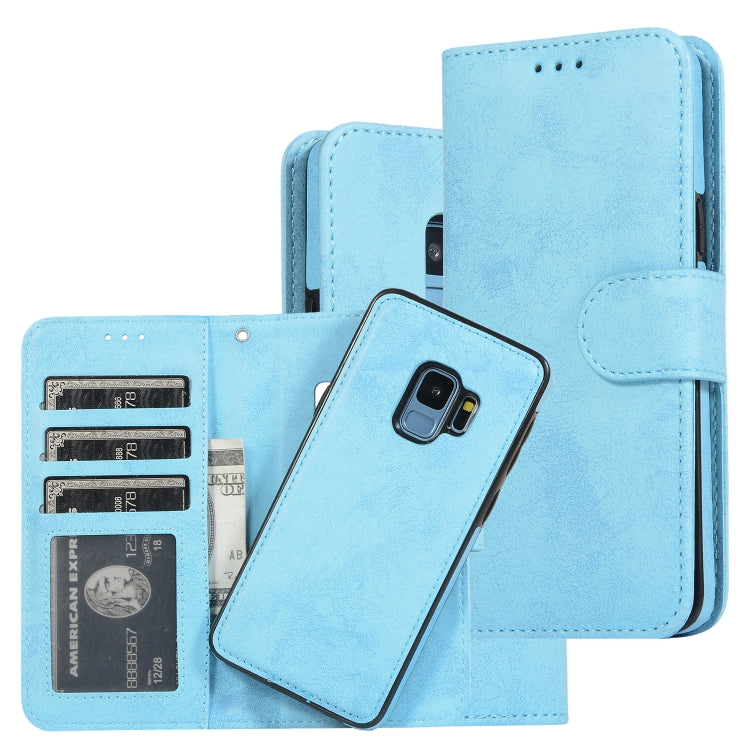 For Samsung Galaxy S9+ Retro 2 in 1 Detachable Magnetic Horizontal Flip TPU + PU Leather Case with Holder & Card Slots & Photo Frame & Wallet