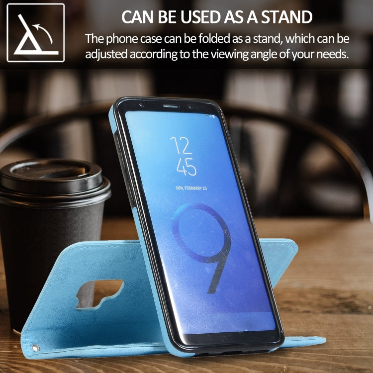 For Samsung Galaxy S9+ Retro 2 in 1 Detachable Magnetic Horizontal Flip TPU + PU Leather Case with Holder & Card Slots & Photo Frame & Wallet