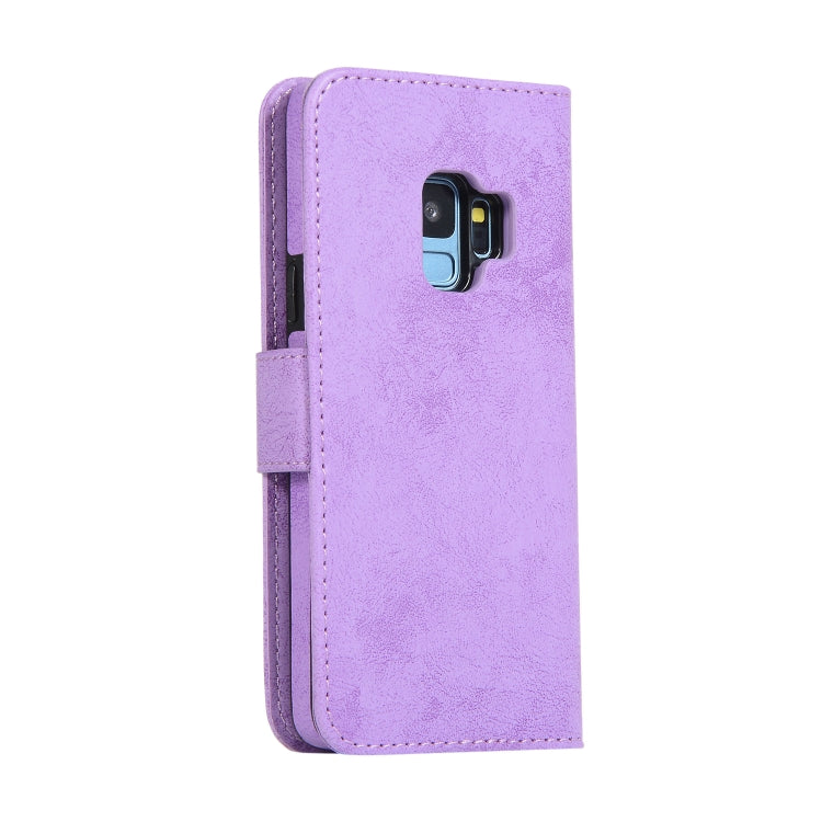 For Samsung Galaxy S9+ Retro 2 in 1 Detachable Magnetic Horizontal Flip TPU + PU Leather Case with Holder & Card Slots & Photo Frame & Wallet