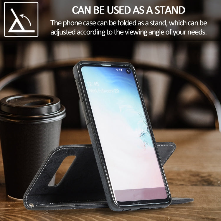 For Samsung Galaxy S10 Retro 2 in 1 Detachable Magnetic Horizontal Flip TPU + PU Leather Case with Holder & Card Slots & Photo Frame & Wallet