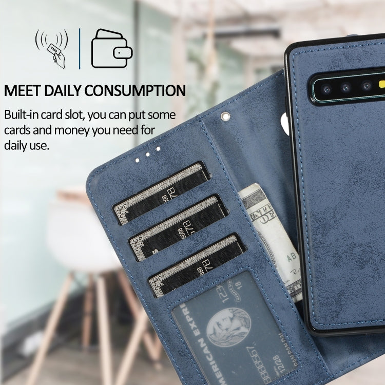 For Samsung Galaxy S10 Retro 2 in 1 Detachable Magnetic Horizontal Flip TPU + PU Leather Case with Holder & Card Slots & Photo Frame & Wallet