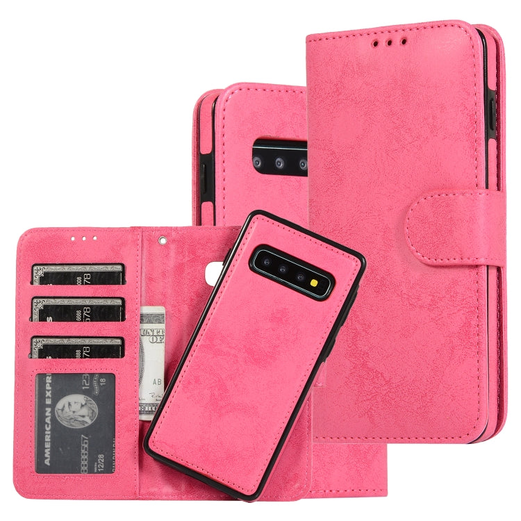 For Samsung Galaxy S10 Retro 2 in 1 Detachable Magnetic Horizontal Flip TPU + PU Leather Case with Holder & Card Slots & Photo Frame & Wallet