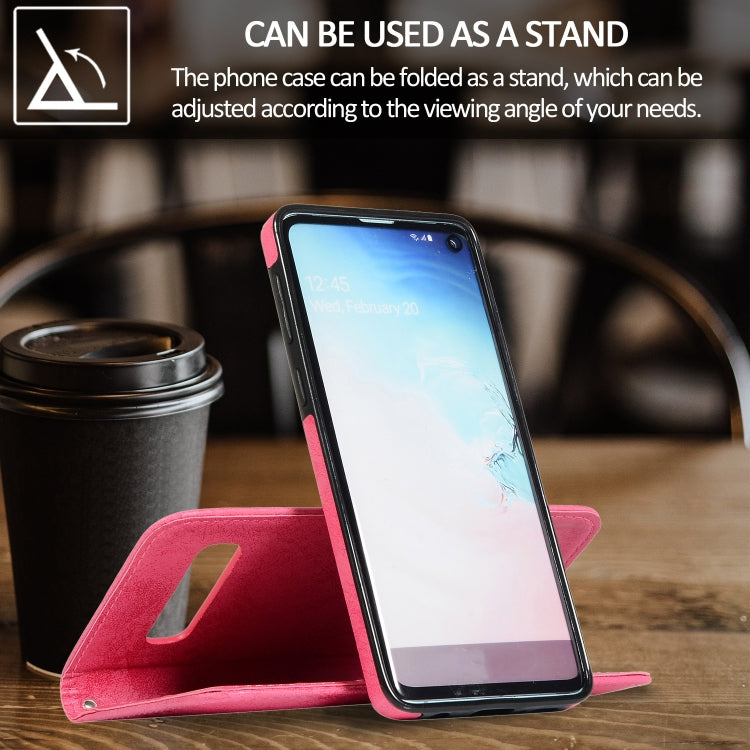 For Samsung Galaxy S10 Retro 2 in 1 Detachable Magnetic Horizontal Flip TPU + PU Leather Case with Holder & Card Slots & Photo Frame & Wallet