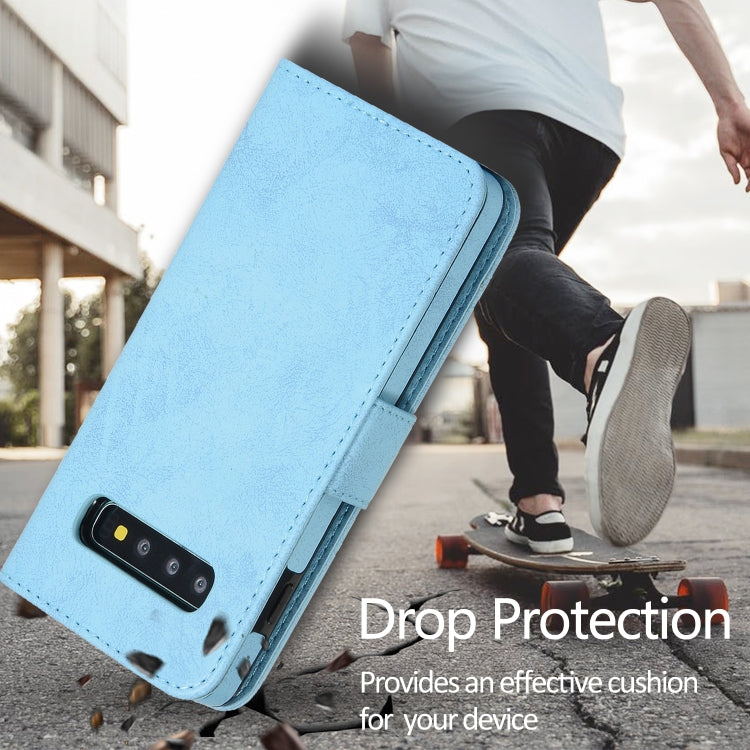 For Samsung Galaxy S10 Retro 2 in 1 Detachable Magnetic Horizontal Flip TPU + PU Leather Case with Holder & Card Slots & Photo Frame & Wallet