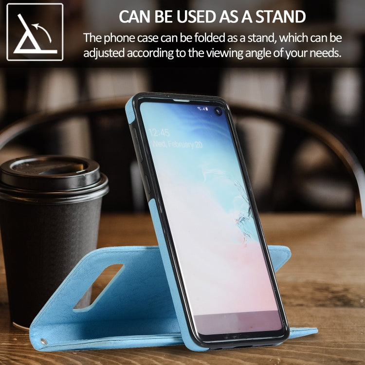 For Samsung Galaxy S10 Retro 2 in 1 Detachable Magnetic Horizontal Flip TPU + PU Leather Case with Holder & Card Slots & Photo Frame & Wallet
