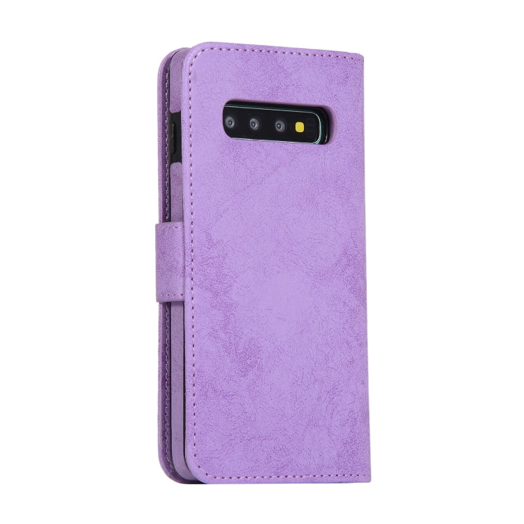 For Samsung Galaxy S10 Retro 2 in 1 Detachable Magnetic Horizontal Flip TPU + PU Leather Case with Holder & Card Slots & Photo Frame & Wallet