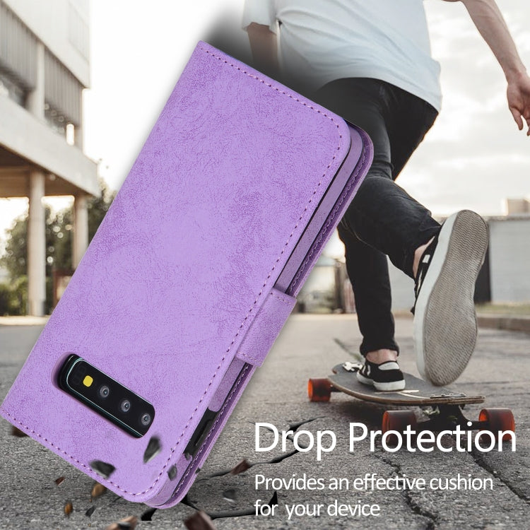 For Samsung Galaxy S10 Retro 2 in 1 Detachable Magnetic Horizontal Flip TPU + PU Leather Case with Holder & Card Slots & Photo Frame & Wallet