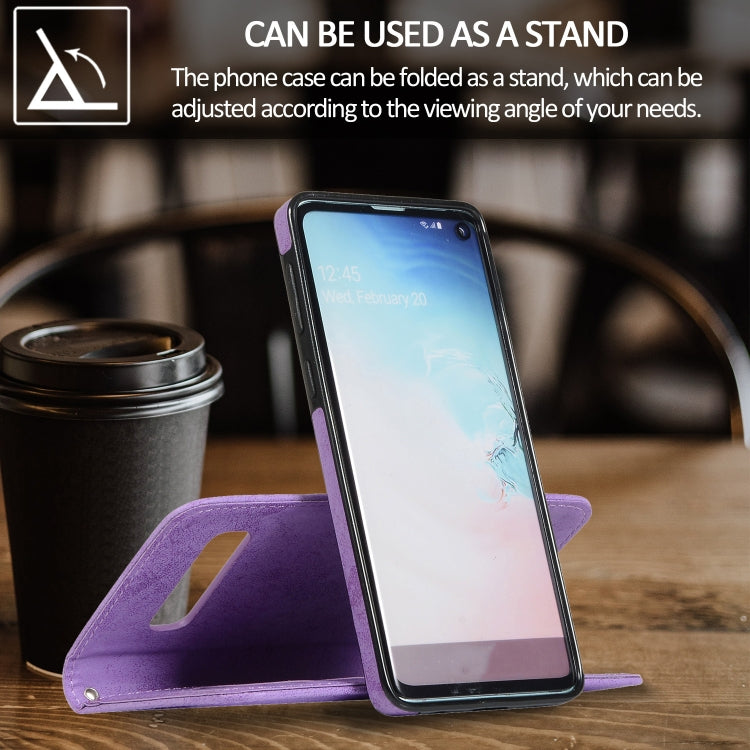 For Samsung Galaxy S10 Retro 2 in 1 Detachable Magnetic Horizontal Flip TPU + PU Leather Case with Holder & Card Slots & Photo Frame & Wallet