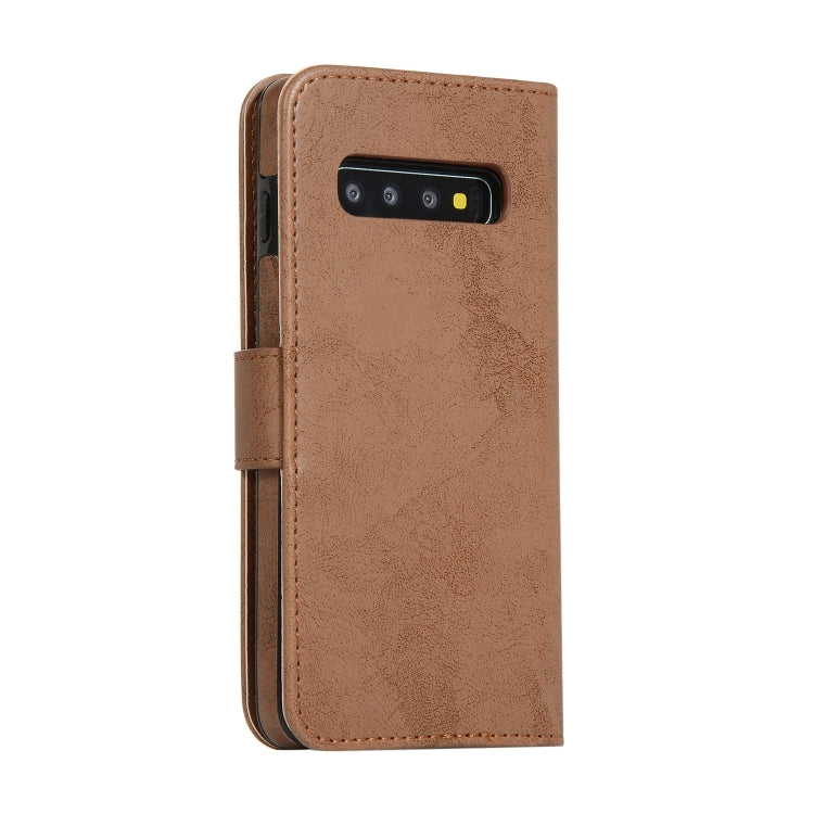 For Samsung Galaxy S10 Retro 2 in 1 Detachable Magnetic Horizontal Flip TPU + PU Leather Case with Holder & Card Slots & Photo Frame & Wallet