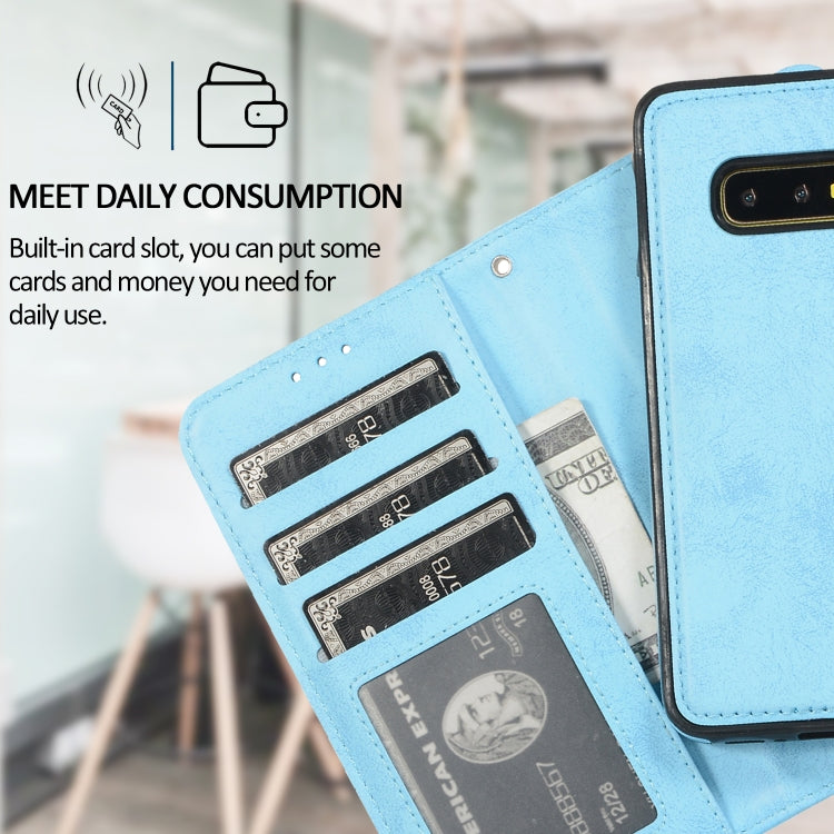 For Samsung Galaxy S10e Retro 2 in 1 Detachable Magnetic Horizontal Flip TPU + PU Leather Case with Holder & Card Slots & Photo Frame & Wallet