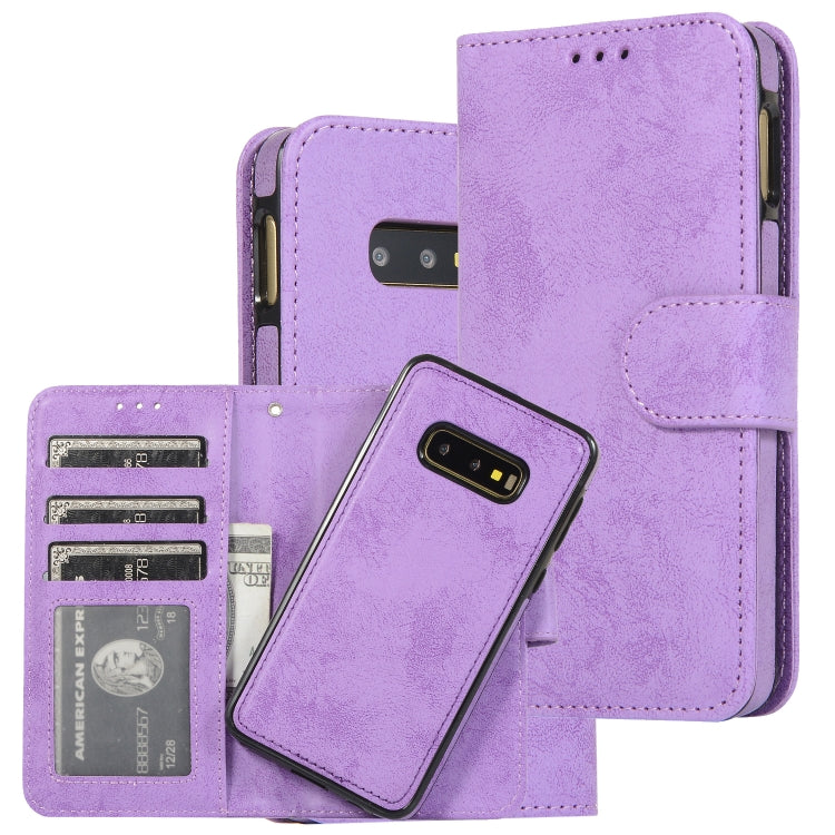 For Samsung Galaxy S10e Retro 2 in 1 Detachable Magnetic Horizontal Flip TPU + PU Leather Case with Holder & Card Slots & Photo Frame & Wallet