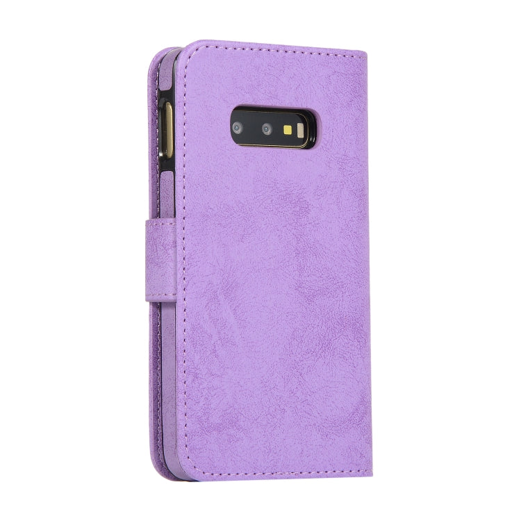 For Samsung Galaxy S10e Retro 2 in 1 Detachable Magnetic Horizontal Flip TPU + PU Leather Case with Holder & Card Slots & Photo Frame & Wallet