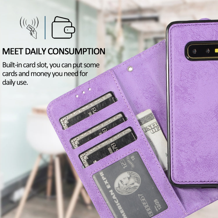 For Samsung Galaxy S10e Retro 2 in 1 Detachable Magnetic Horizontal Flip TPU + PU Leather Case with Holder & Card Slots & Photo Frame & Wallet