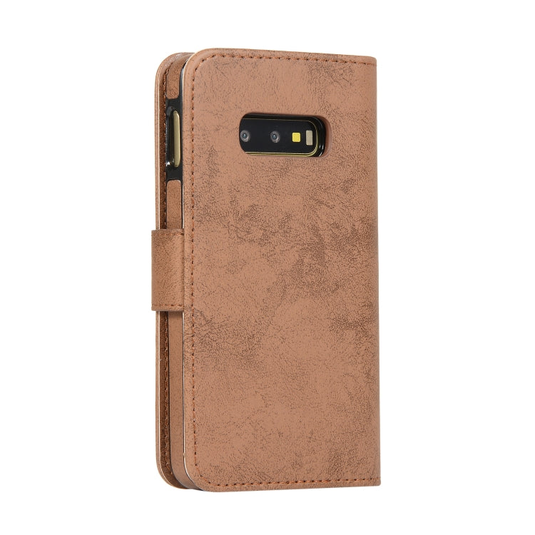 For Samsung Galaxy S10e Retro 2 in 1 Detachable Magnetic Horizontal Flip TPU + PU Leather Case with Holder & Card Slots & Photo Frame & Wallet