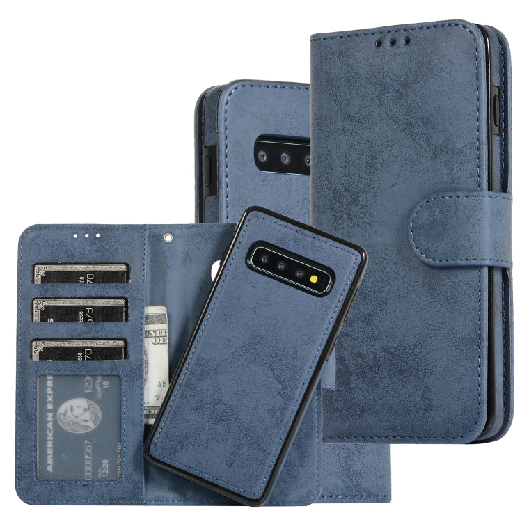 For Samsung Galaxy S10+ Retro 2 in 1 Detachable Magnetic Horizontal Flip TPU + PU Leather Case with Holder & Card Slots & Photo Frame & Wallet