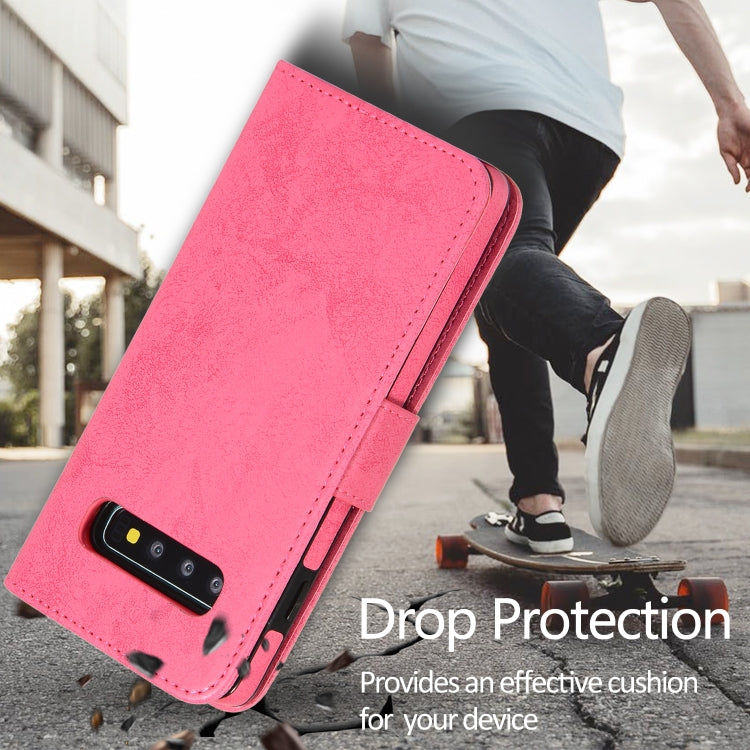 For Samsung Galaxy S10+ Retro 2 in 1 Detachable Magnetic Horizontal Flip TPU + PU Leather Case with Holder & Card Slots & Photo Frame & Wallet