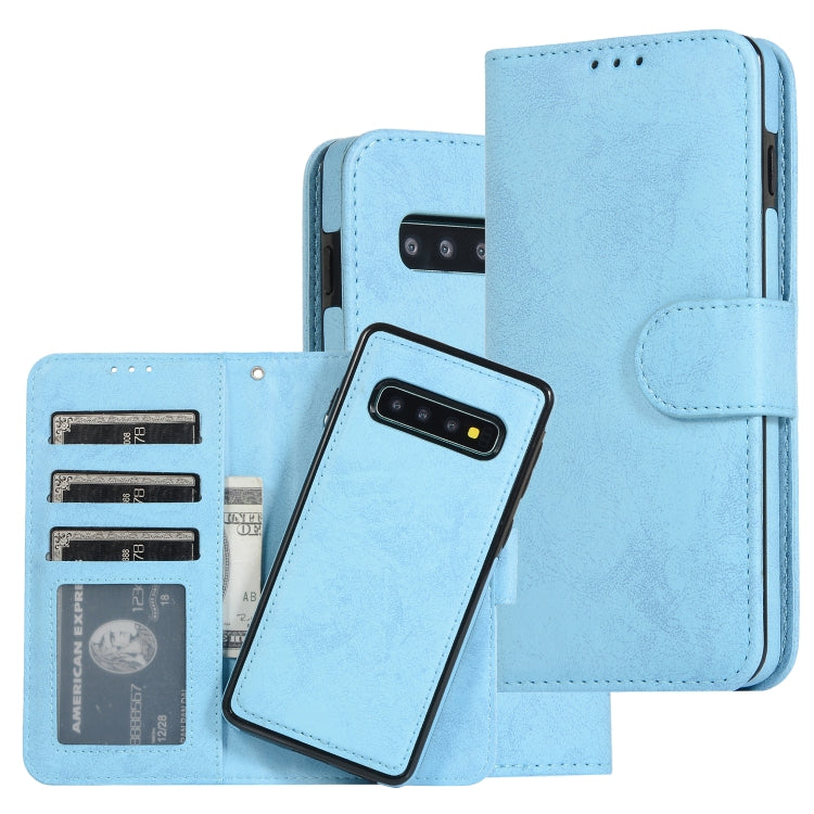 For Samsung Galaxy S10+ Retro 2 in 1 Detachable Magnetic Horizontal Flip TPU + PU Leather Case with Holder & Card Slots & Photo Frame & Wallet