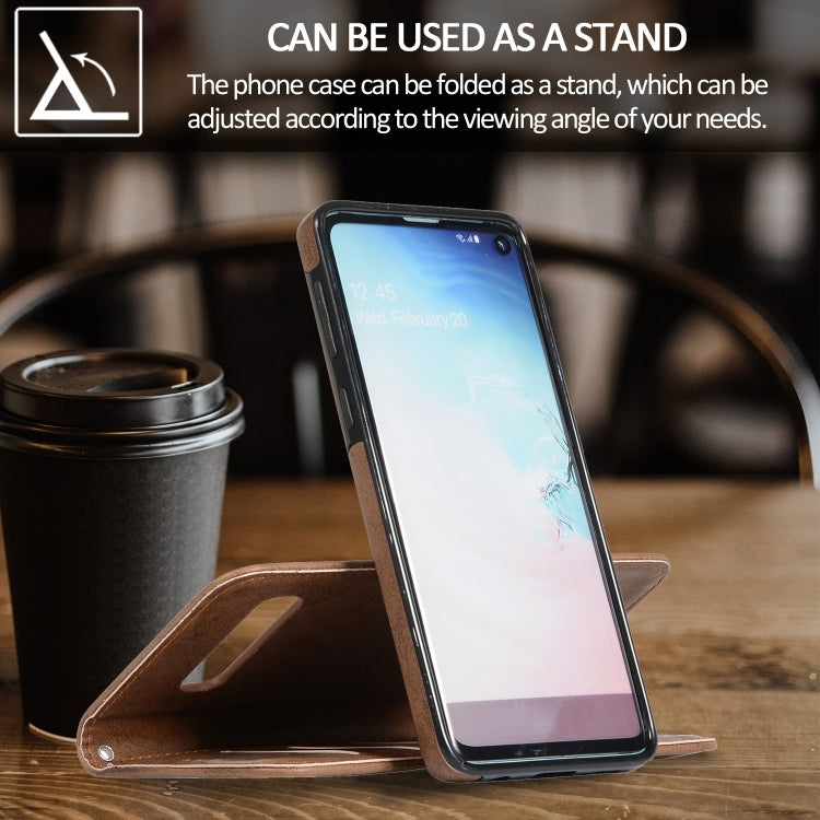 For Samsung Galaxy S10+ Retro 2 in 1 Detachable Magnetic Horizontal Flip TPU + PU Leather Case with Holder & Card Slots & Photo Frame & Wallet