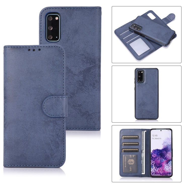 For Samsung Galaxy S20 Retro 2 in 1 Detachable Magnetic Horizontal Flip TPU + PU Leather Case with Holder & Card Slots & Photo Frame & Wallet
