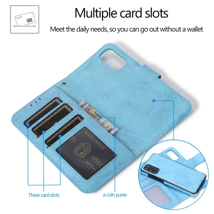 For Samsung Galaxy S20 Retro 2 in 1 Detachable Magnetic Horizontal Flip TPU + PU Leather Case with Holder & Card Slots & Photo Frame & Wallet