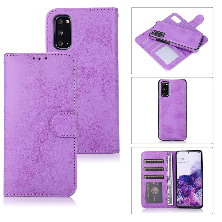 For Samsung Galaxy S20 Retro 2 in 1 Detachable Magnetic Horizontal Flip TPU + PU Leather Case with Holder & Card Slots & Photo Frame & Wallet