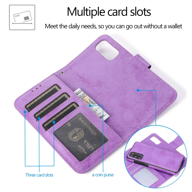 For Samsung Galaxy S20 Retro 2 in 1 Detachable Magnetic Horizontal Flip TPU + PU Leather Case with Holder & Card Slots & Photo Frame & Wallet