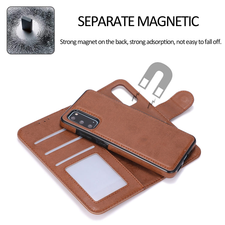 For Samsung Galaxy S20 Retro 2 in 1 Detachable Magnetic Horizontal Flip TPU + PU Leather Case with Holder & Card Slots & Photo Frame & Wallet