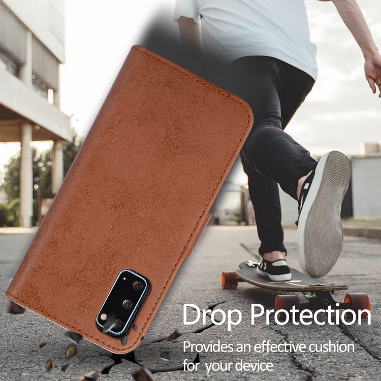 For Samsung Galaxy S20 Retro 2 in 1 Detachable Magnetic Horizontal Flip TPU + PU Leather Case with Holder & Card Slots & Photo Frame & Wallet