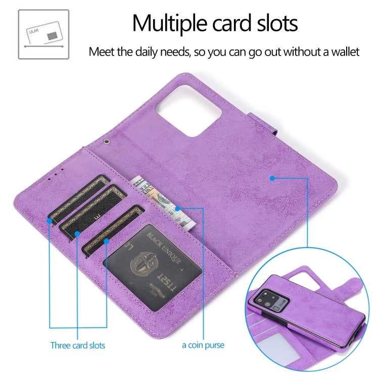 For Samsung Galaxy S20+ Retro 2 in 1 Detachable Magnetic Horizontal Flip TPU + PU Leather Case with Holder & Card Slots & Photo Frame & Wallet