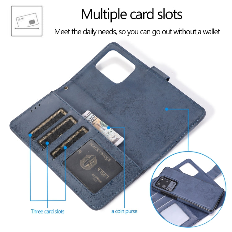 For Samsung Galaxy S20 Ultra Retro 2 in 1 Detachable Magnetic Horizontal Flip TPU + PU Leather Case with Holder & Card Slots & Photo Frame & Wallet