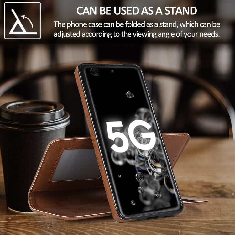 For Samsung Galaxy S20 Ultra Retro 2 in 1 Detachable Magnetic Horizontal Flip TPU + PU Leather Case with Holder & Card Slots & Photo Frame & Wallet