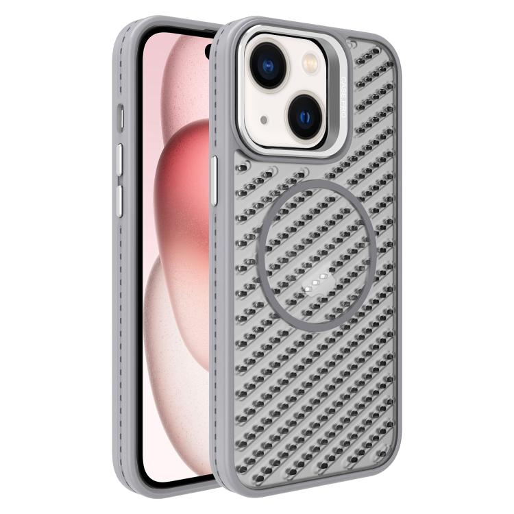 For iPhone 15 Plus O-Shape Hollow Cooling Lens Holder MagSafe Phone Case