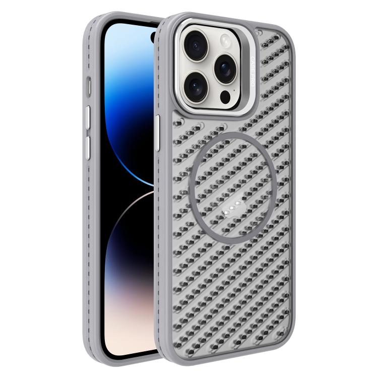 For iPhone 14 Pro O-Shape Hollow Cooling Lens Holder MagSafe Phone Case