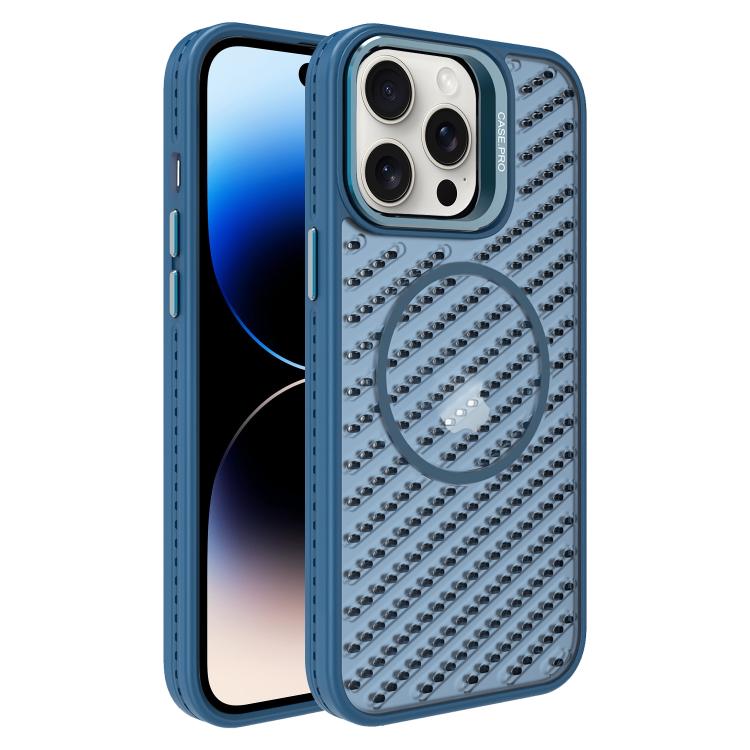 For iPhone 14 Pro O-Shape Hollow Cooling Lens Holder MagSafe Phone Case