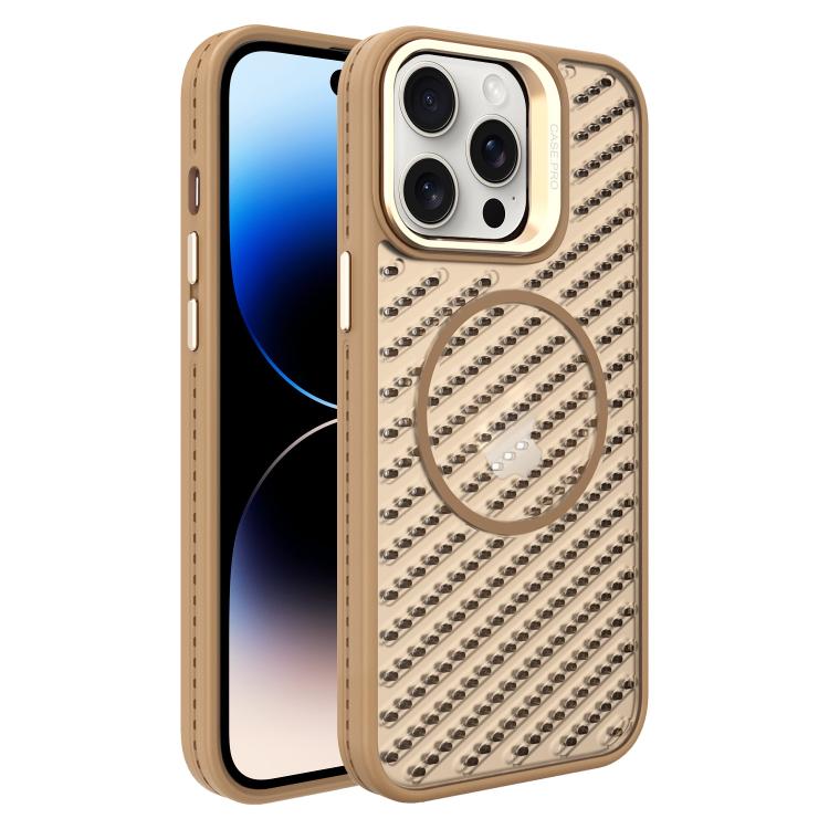 For iPhone 14 Pro Max O-Shape Hollow Cooling Lens Holder MagSafe Phone Case