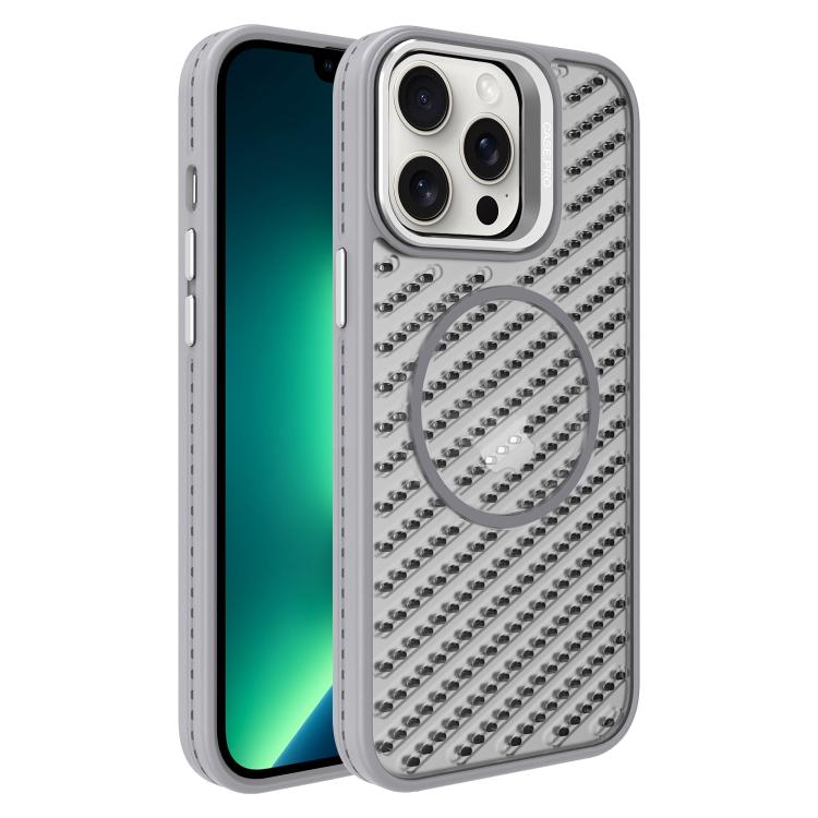 For iPhone 13 Pro Max O-Shape Hollow Cooling Lens Holder MagSafe Phone Case