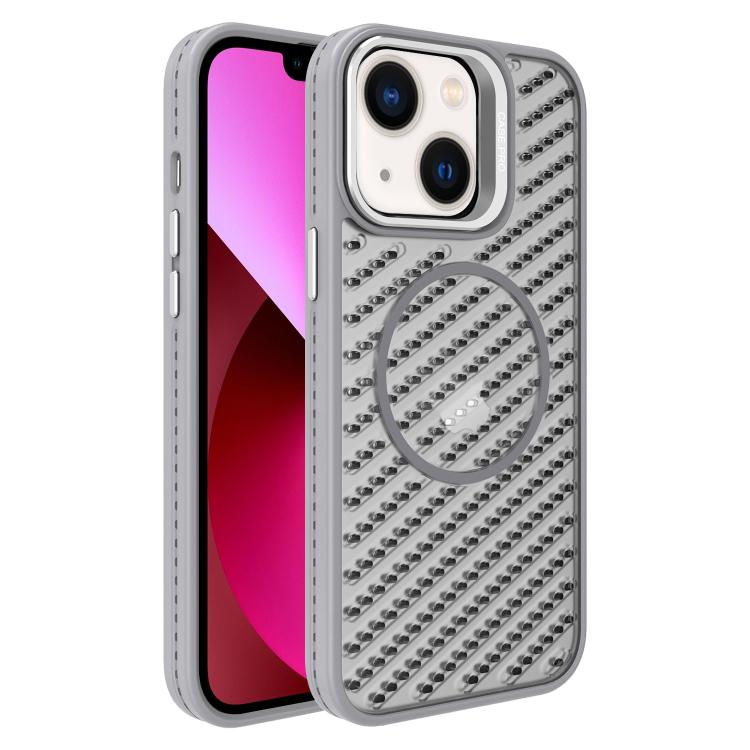 For iPhone 13 O-Shape Hollow Cooling Lens Holder MagSafe Phone Case