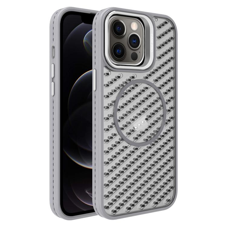 For iPhone 12 Pro O-Shape Hollow Cooling Lens Holder MagSafe Phone Case