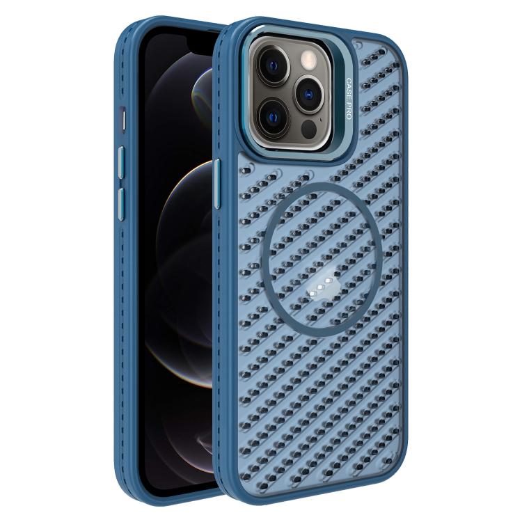 For iPhone 12 Pro O-Shape Hollow Cooling Lens Holder MagSafe Phone Case