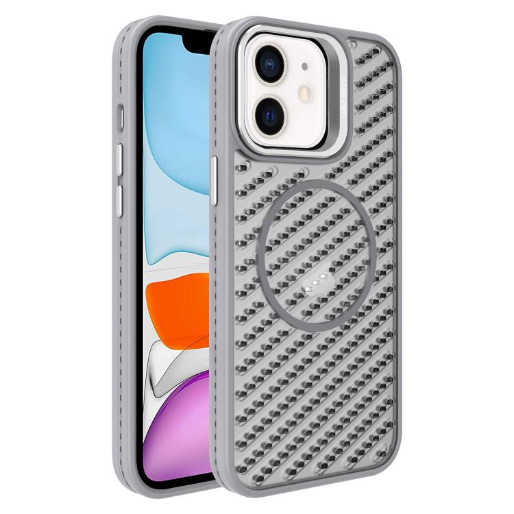 For iPhone 11 O-Shape Hollow Cooling Lens Holder MagSafe Phone Case