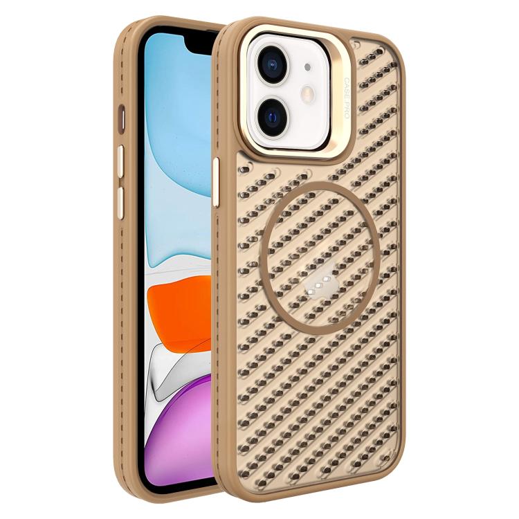 For iPhone 11 O-Shape Hollow Cooling Lens Holder MagSafe Phone Case