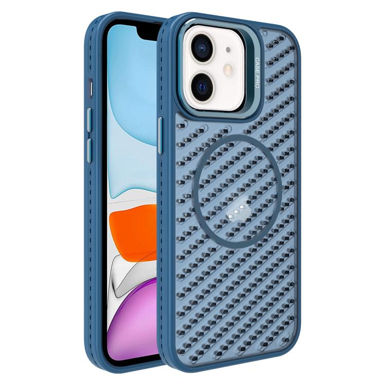 For iPhone 11 O-Shape Hollow Cooling Lens Holder MagSafe Phone Case