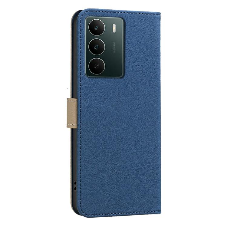 For Realme C71 4G Global Splicing Color Hollow Flower Pattern RFID Leather Phone Case