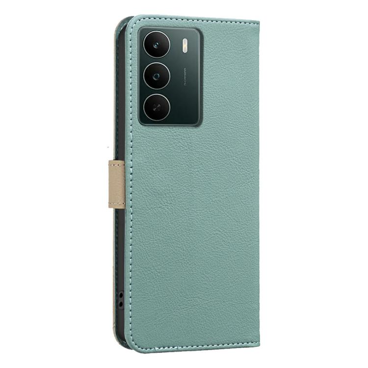 For Realme C71 4G Global Splicing Color Hollow Flower Pattern RFID Leather Phone Case