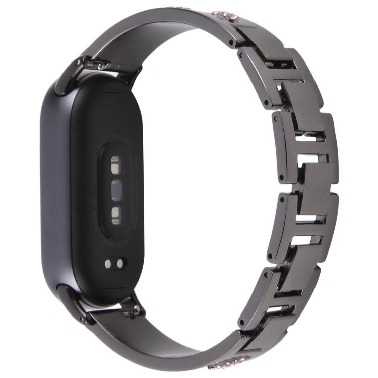 For Xiaomi Smart Band 9 / 8 Diamond Quick Release Chain Bracelet Metal Watch Band