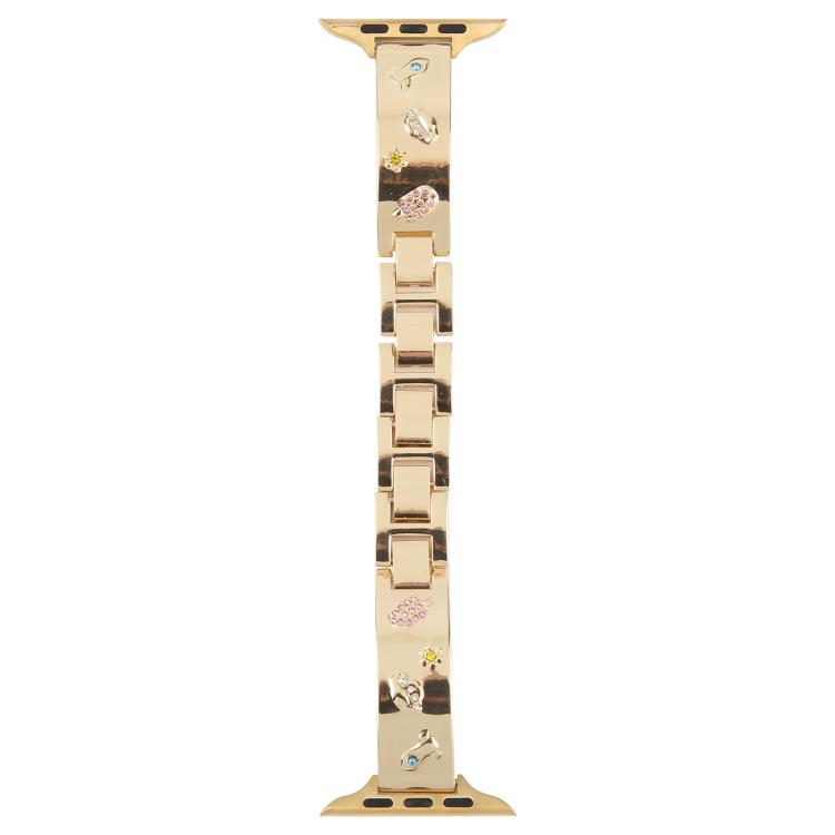 For Apple Watch 42mm / 41mm / 40mm / 38mm Diamond Quick Release Chain Bracelet Metal Watch Band